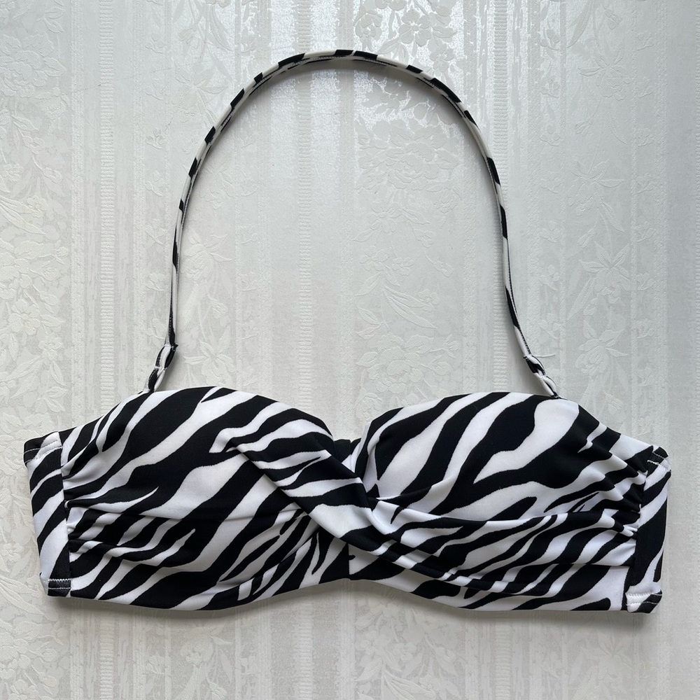 VS Zebra Bikini Top with Removable Strap & Pads